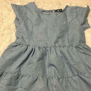 Náutica little girl ruffle dress denim Small (7)